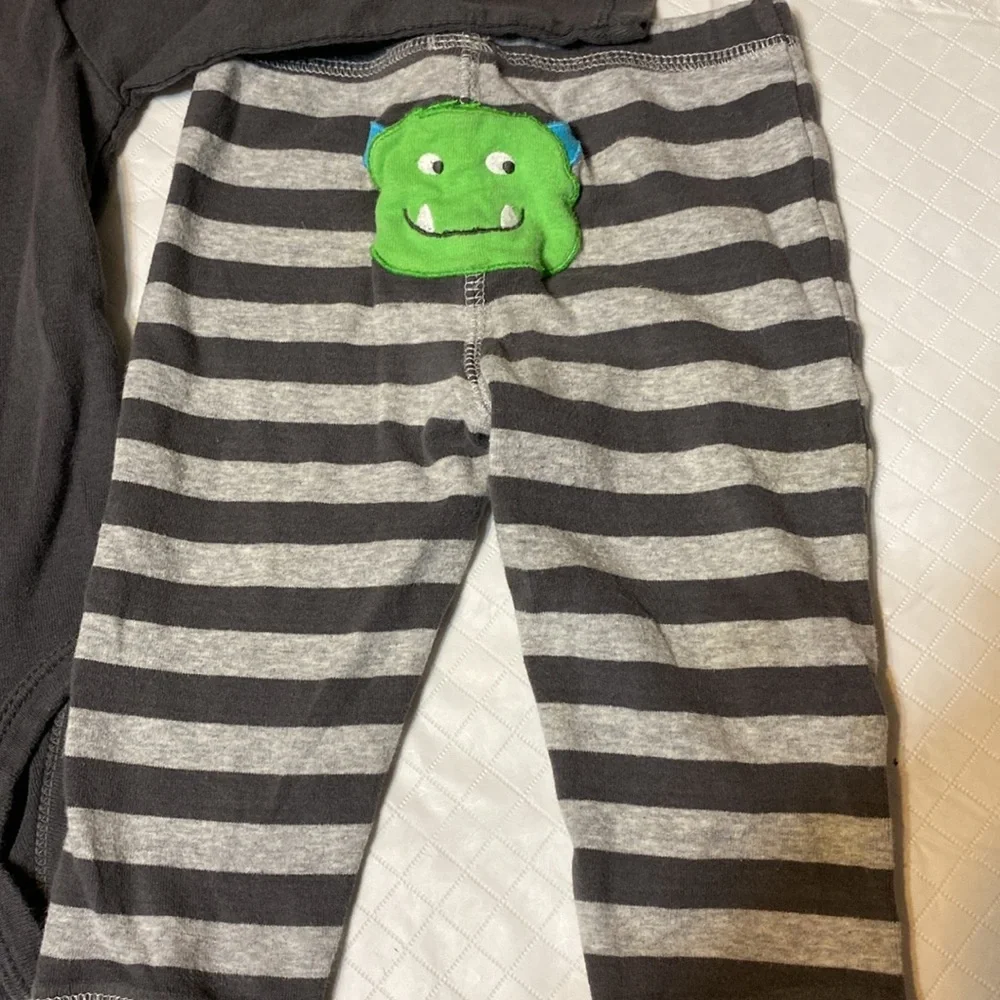 Carters infant pajamas long sleeve onesie, top and bottom mommy’s little monster